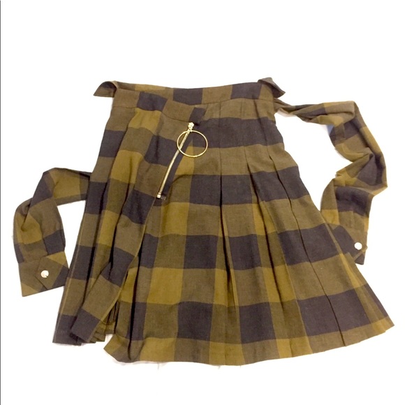 Zara Dresses & Skirts - Zara shirt tie waist skirt